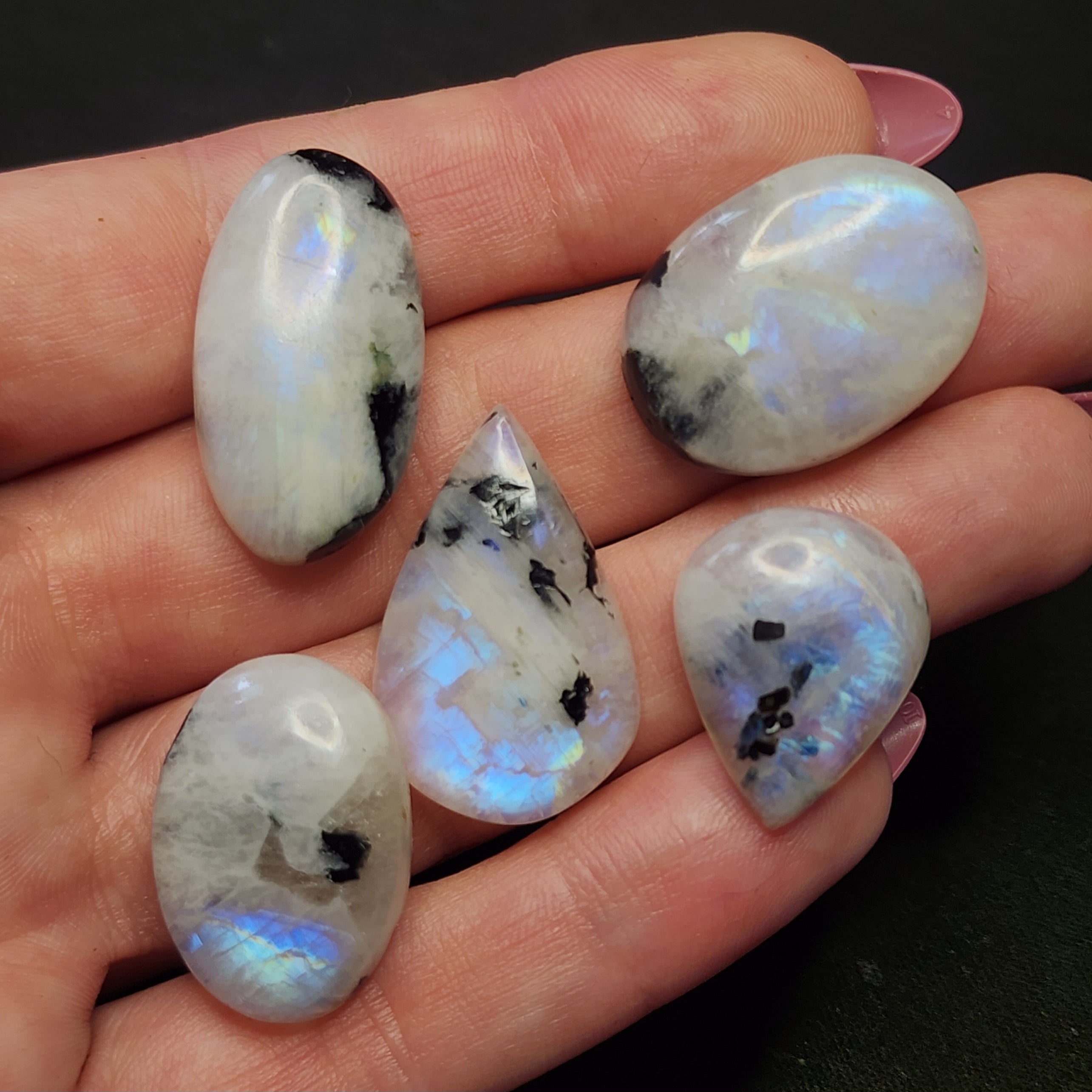 Tourmalinated Moonstone Lot E